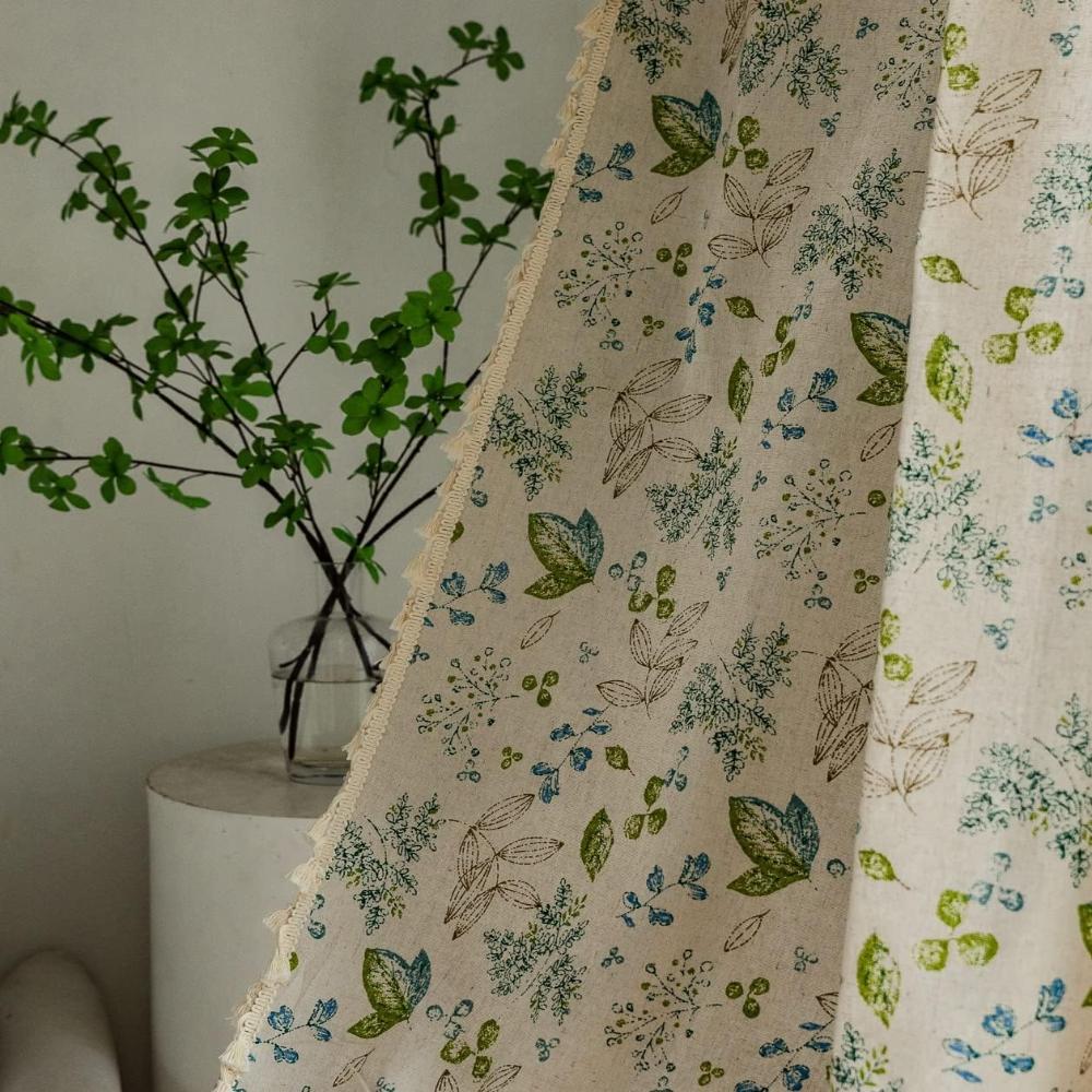 Rideaux en Voile de Fleurs Sauvages