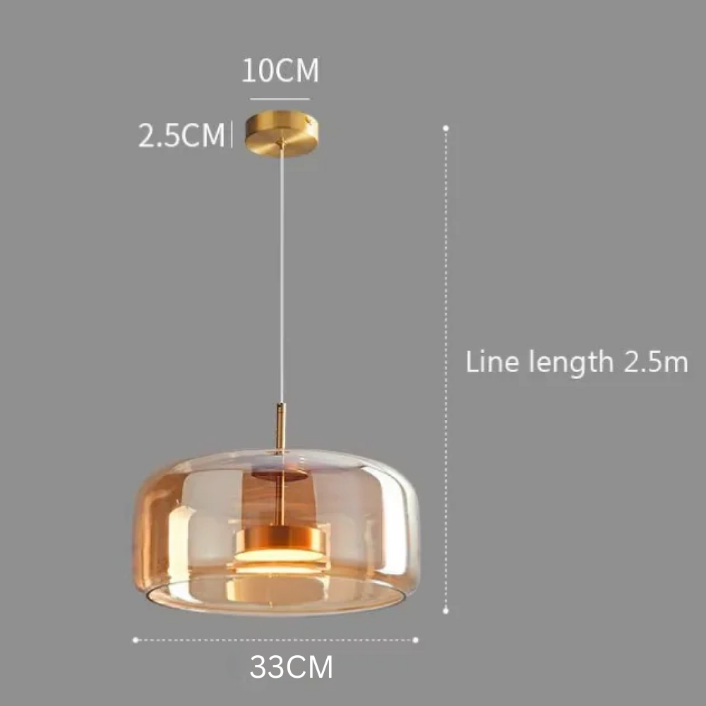 Lustre en Verre Nordic - Lumières Suspendues de Cuisine Ajustables