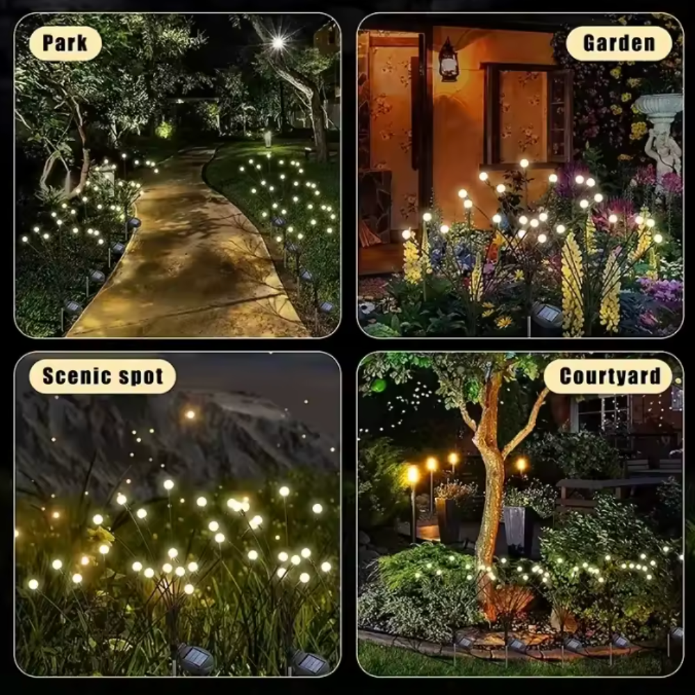 Luminaires de Jardin Solaires Élégants | Éclairage Extérieur Étanche avec 120 Lumens pour Jardins ou Terrasses Éblouissants