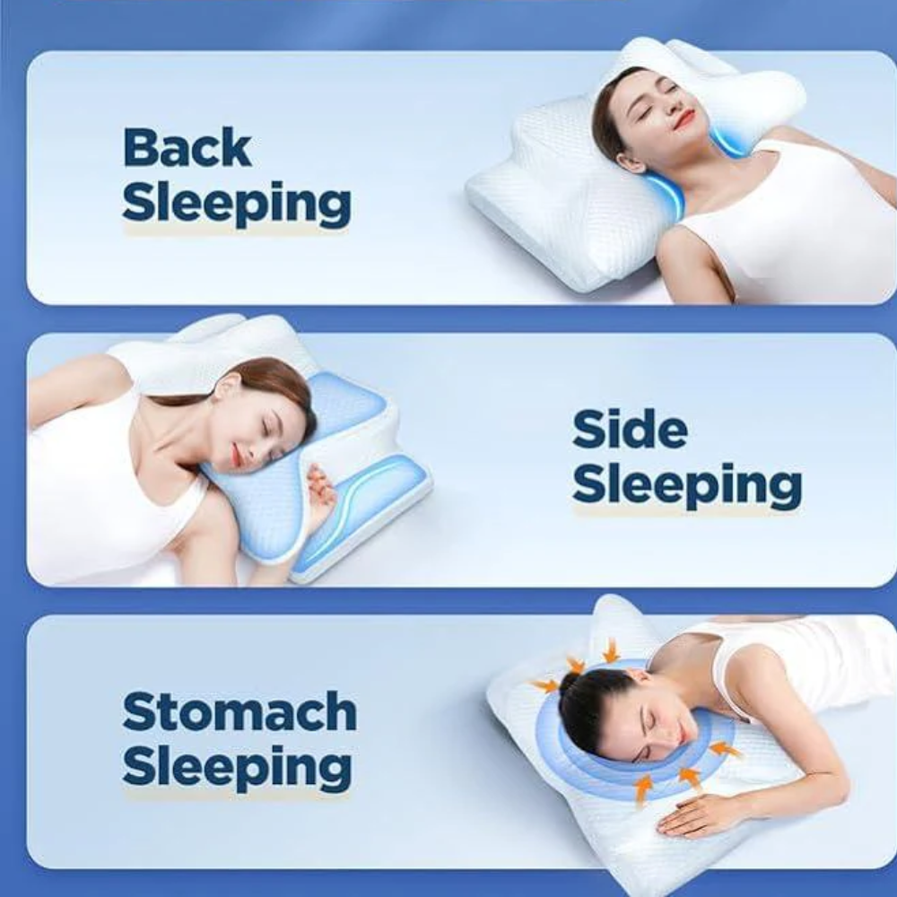 Coussin Anti-Ronflement | Support Ergonomique pour le Cou et la Tête | Blanc
