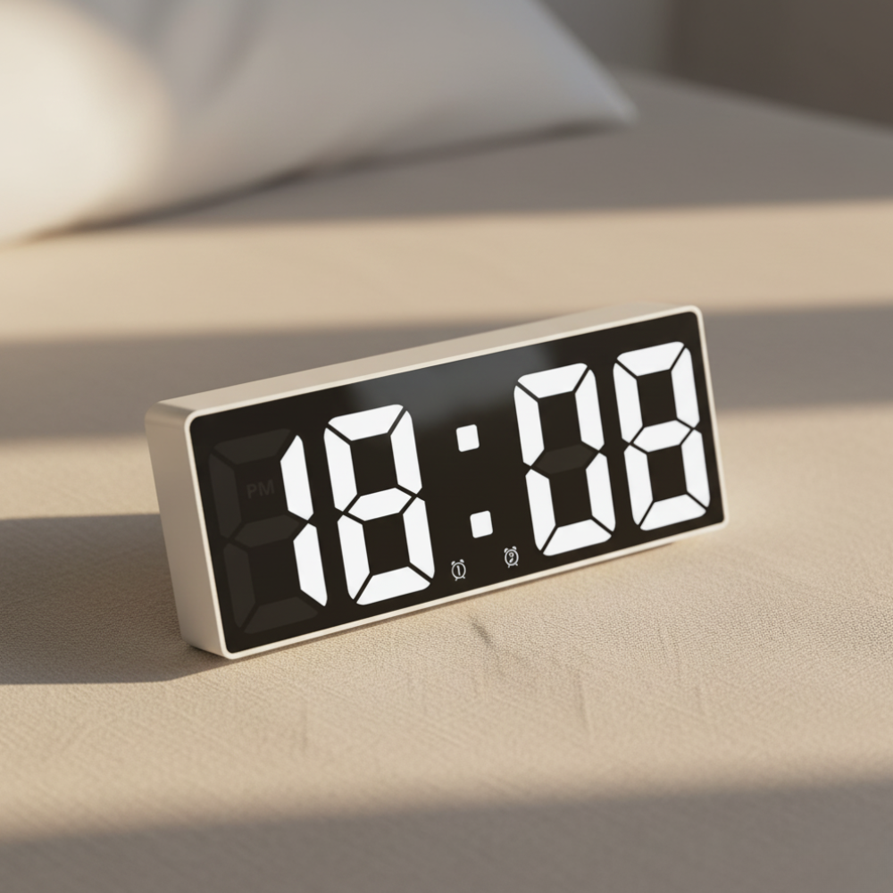 NovaClock - Réveil numérique avec affichage LED de l'heure et de la température pour la chambre