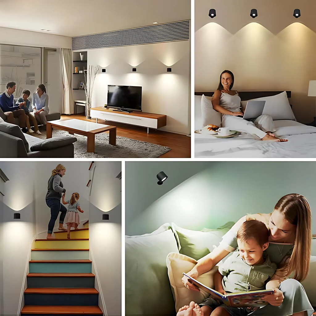 Applique LumiScandi | Sans fil & Rechargeable | Design Scandinave | Bois Chêne