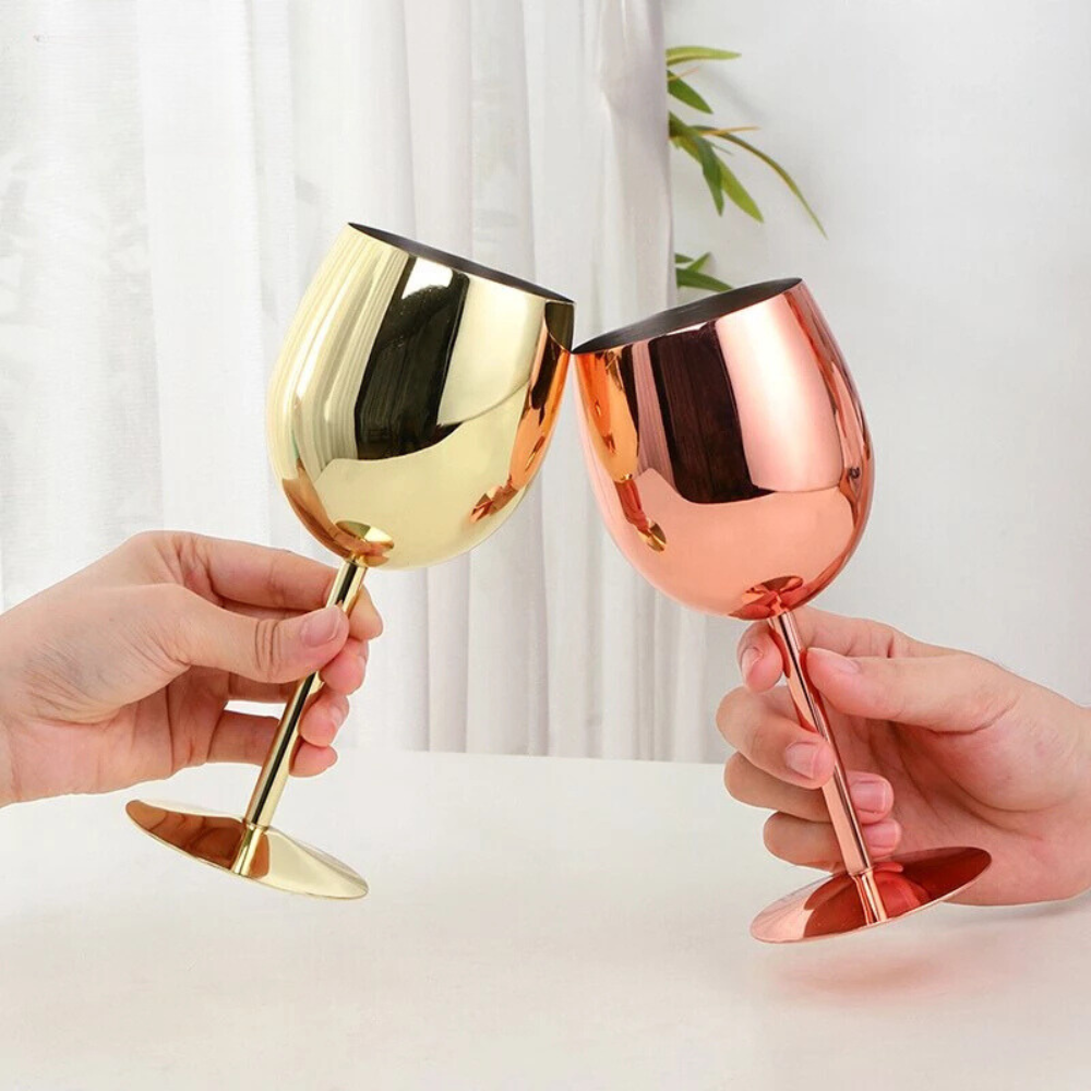 Verre à Vin en Acier Inoxydable Brillant