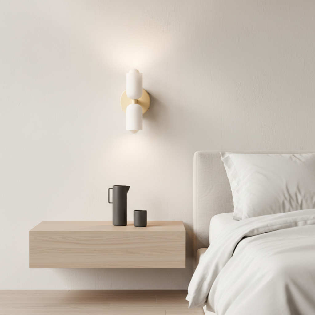 Applique Murale Double Crème - Lumières Murales Modernes pour Espaces Élégants