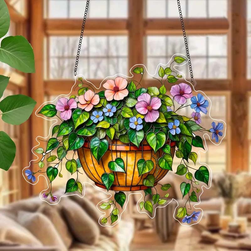 1+1 GRATUIT | LeafGlow™ | Pendentif de Plante en Acrylique Vert