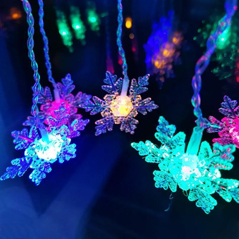 Skanto | Guirlande LED avec Flocons de Neige | Intérieur & Extérieur