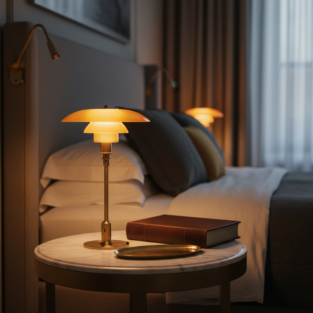 Lampe de Table en Verre de Style Scandinave - Éclairage Minimaliste LED de Chevet et de Bureau
