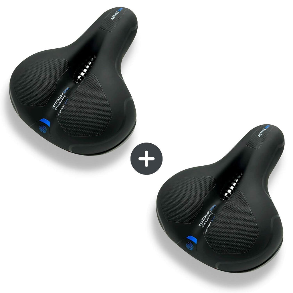 Sandsberg | Selle de vélo CloudComfort Pro | Mousse à mémoire soulageant la pression | Noir