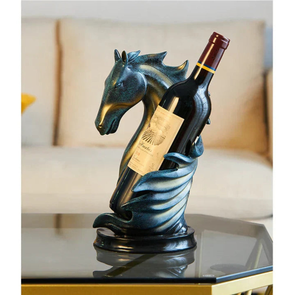 Casier à vin sculpté tête de cheval