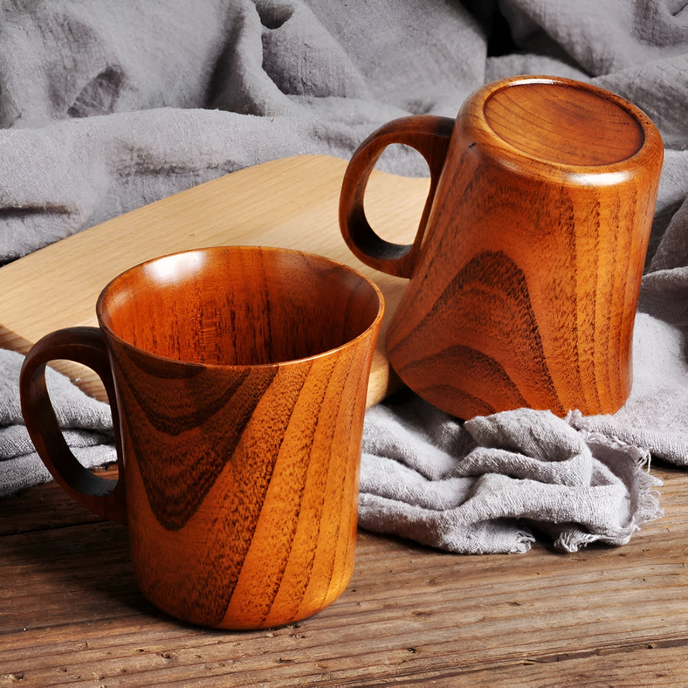 Mug en Bois de Style Japonais Rustique