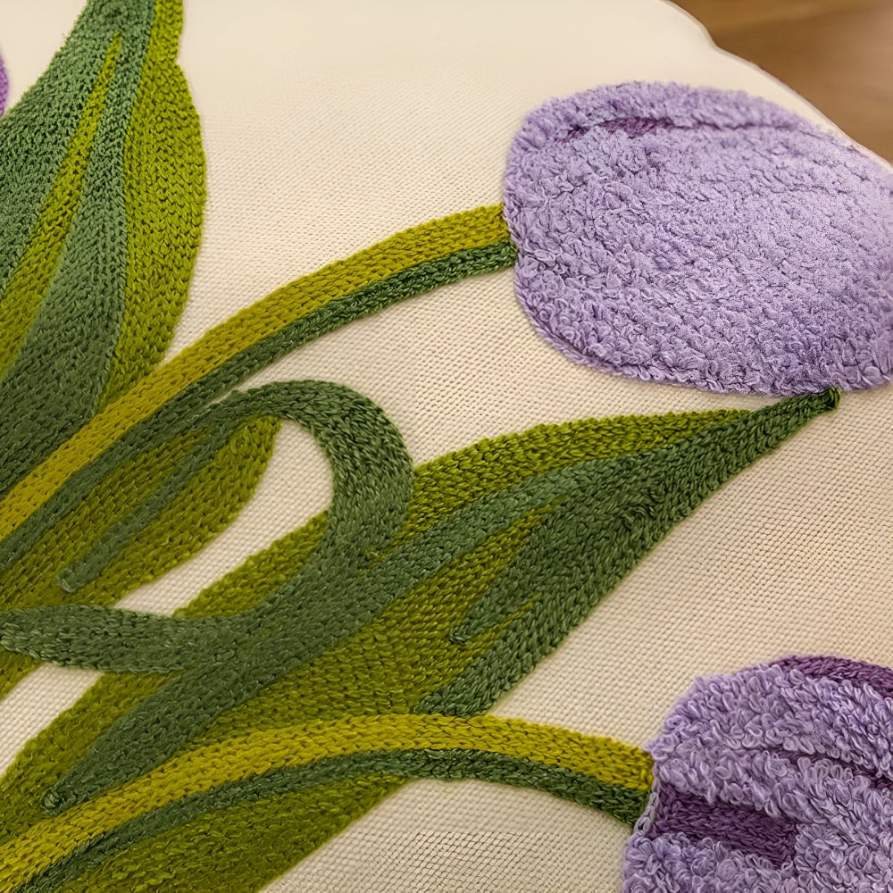 Housse de Coussin Tulipe Fleurie