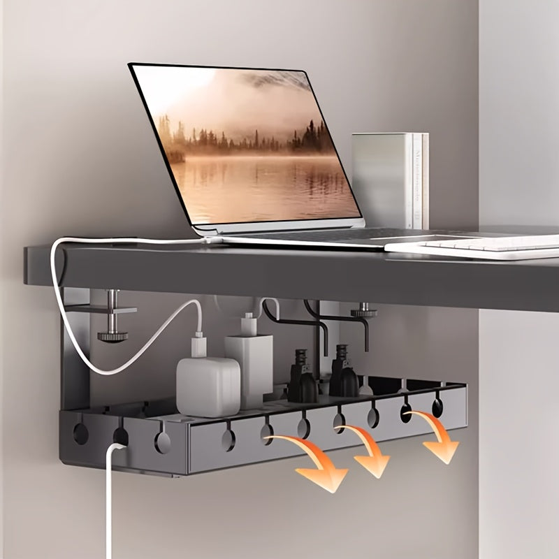 TANGLEFREE - Organisateur de câbles ajustable sous le bureau conçu pour des espaces de travail plus propres et plus ordonnés.