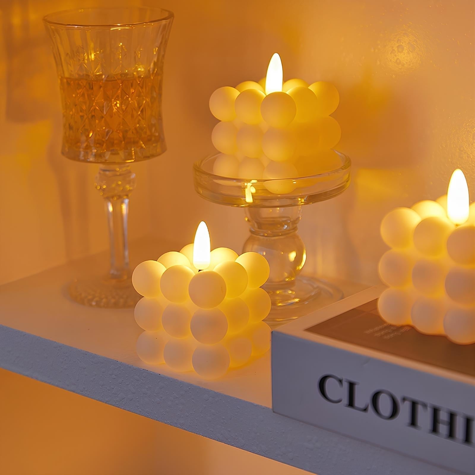 Bougies LED LumiFlame | Effet de flamme vacillante en véritable cire | Sûr & Économique en énergie | Différentes tailles & designs