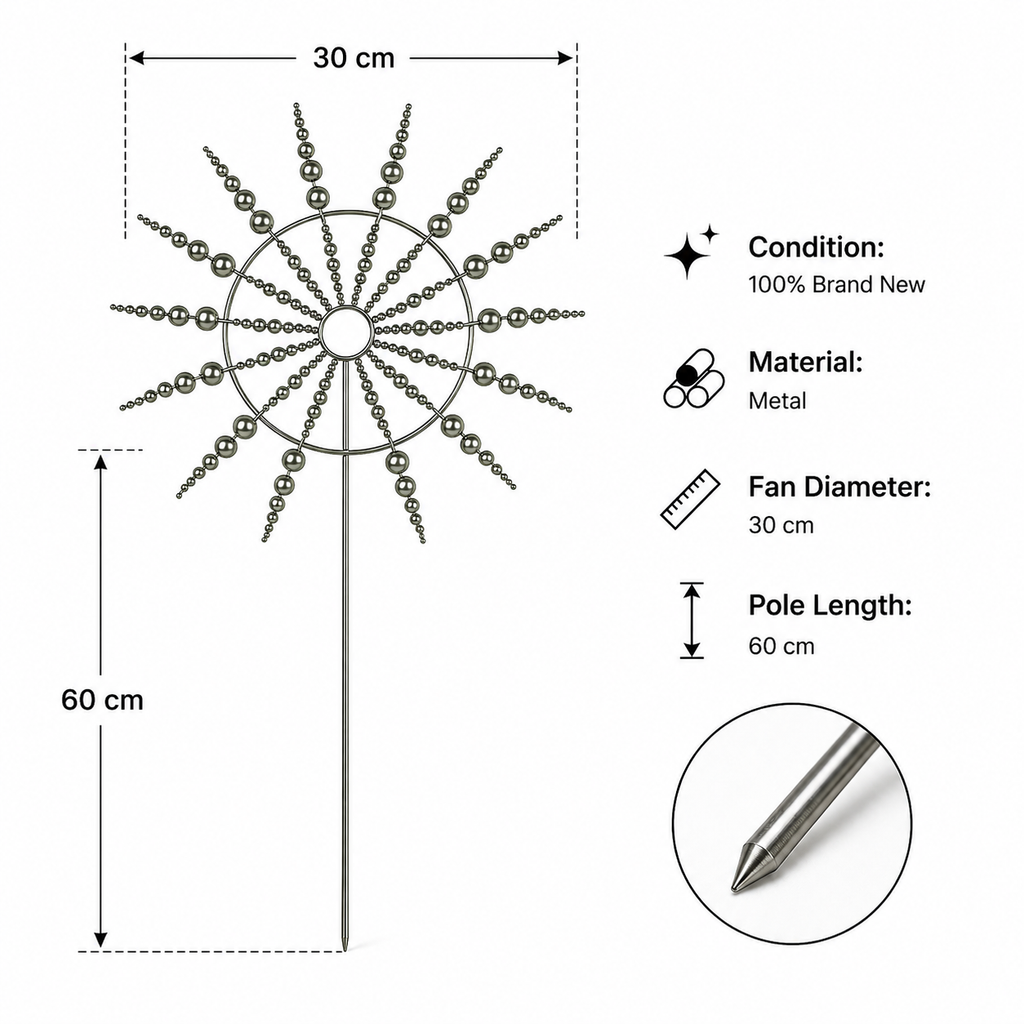 Décor de Jardin en Métal Kinetique Antirouille pour l'Extérieur