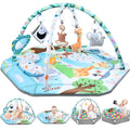 Tapis de Jeu 8-en-1 pour Bébé & Piscine à Balles - Tapis de Jeu Lavable avec Jouets