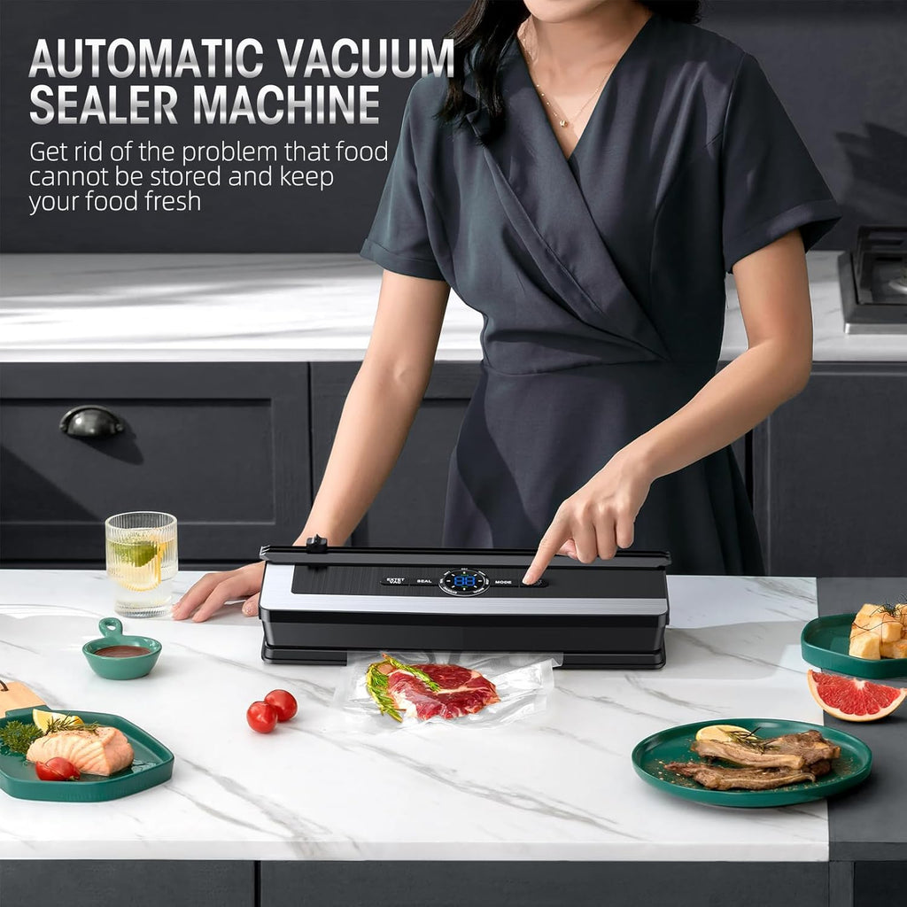 Machine de mise sous vide 8-en-1 avec cutter intégré