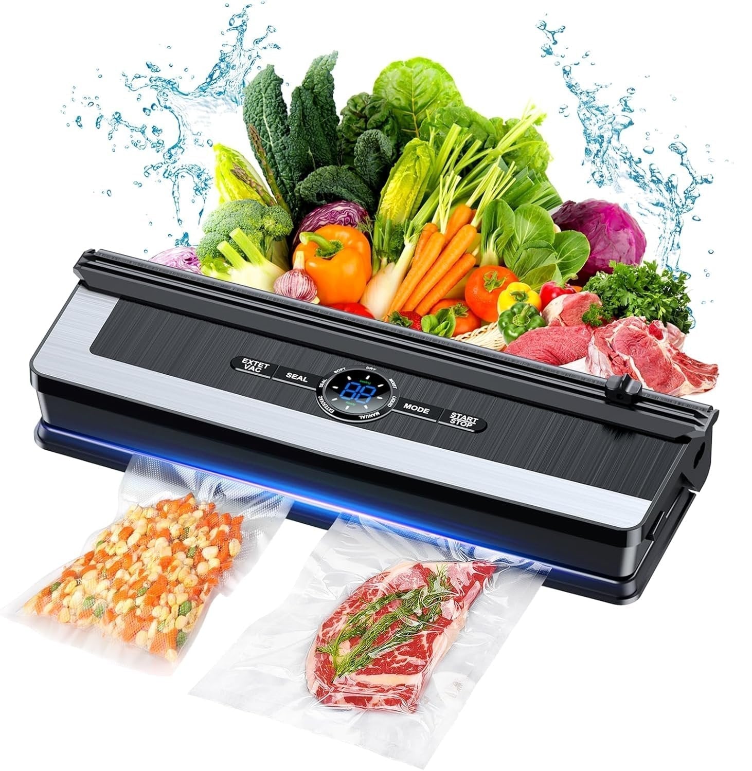 Machine de mise sous vide 8-en-1 avec cutter intégré