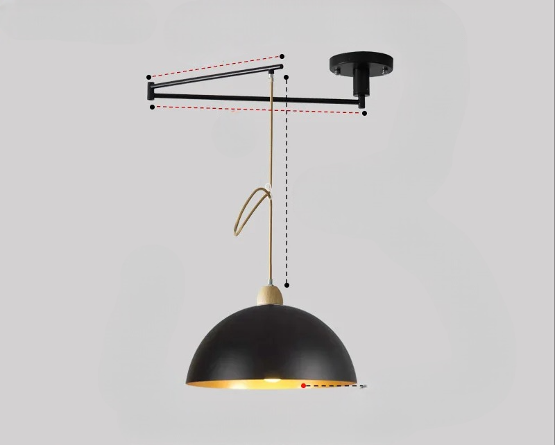 Lampe de Plafond Moderne avec Bras Lumineux Réglables pour un Éclairage Flexible