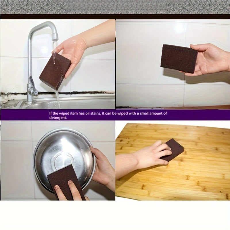 PUREBRITE - Outils de nettoyage en éponge diamant multi-pièces pour le fond des casseroles et les taches tenaces