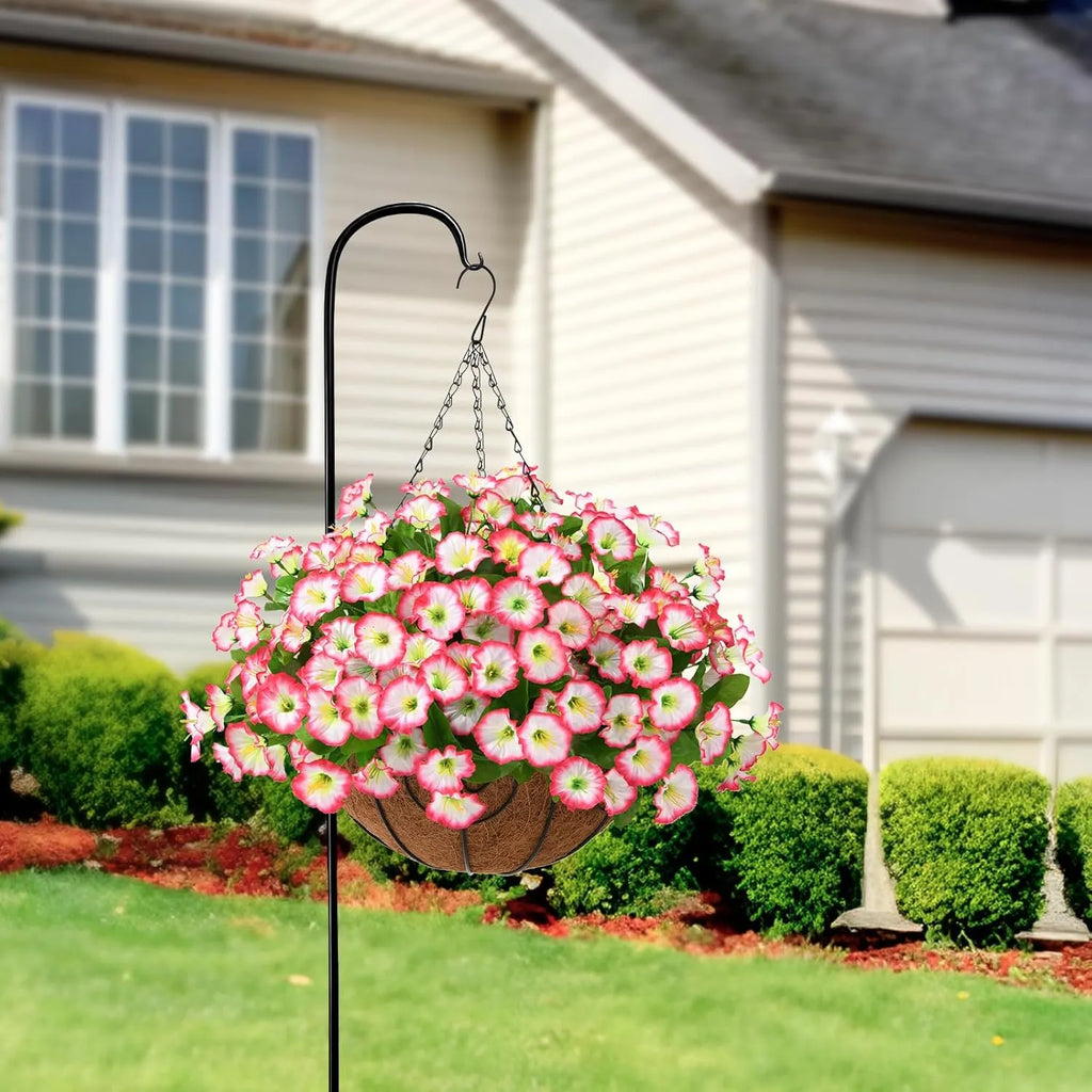 FloraVista - Plantes suspendues artificielles vivantes et panier de fleurs