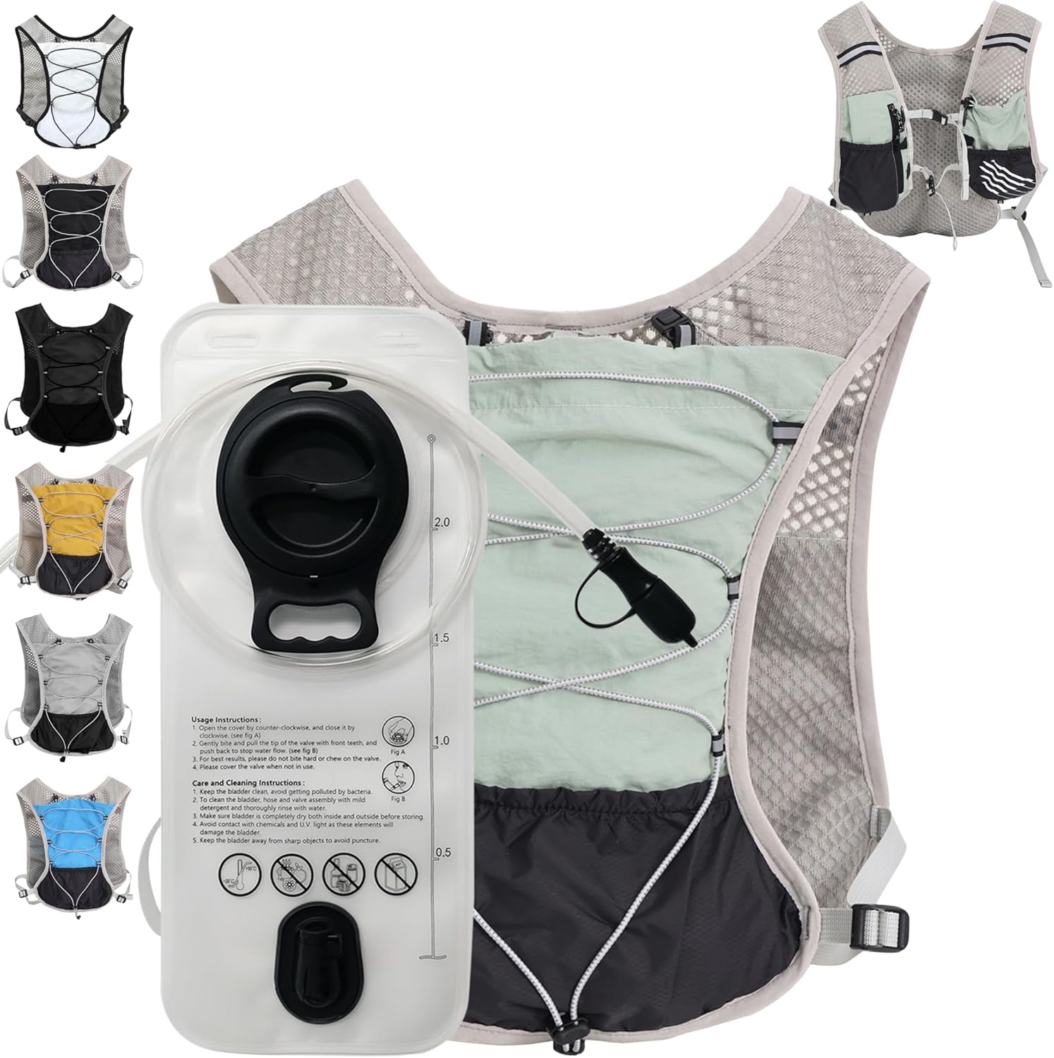 Gilet de Course Ultra-Léger avec Réservoir d'Eau de 2L – Dravien
