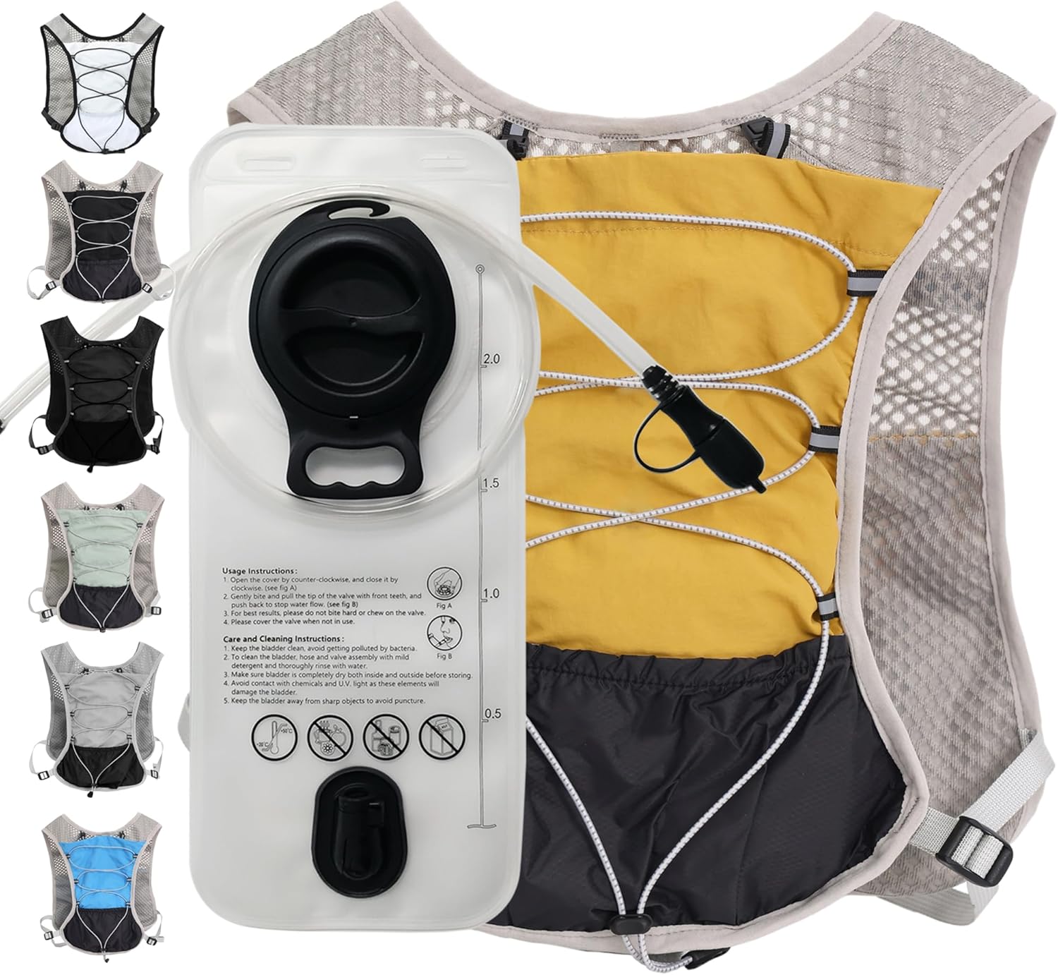 Gilet de Course Ultra-Léger avec Réservoir d'Eau de 2L – Dravien