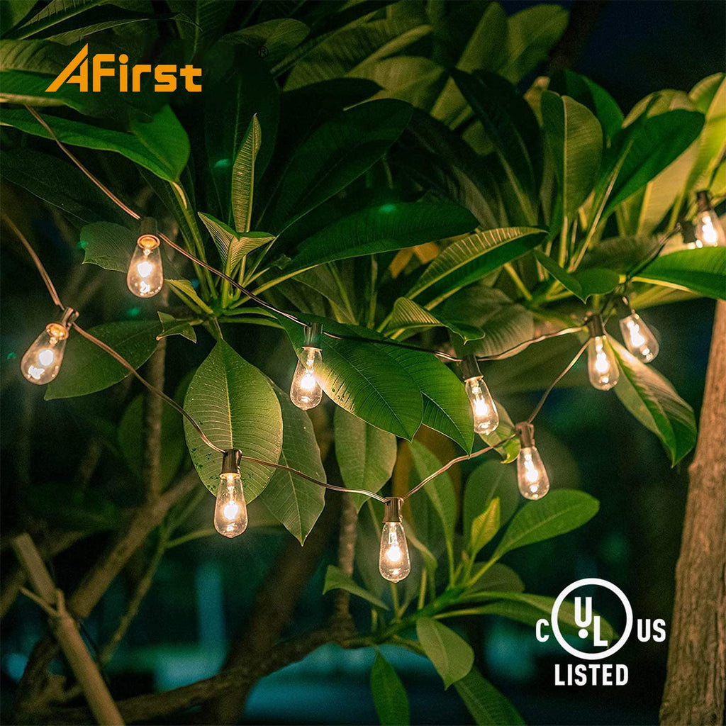 Afirst 20Ft Guirlande Lumineuse Extérieure – 22 ampoules Edison étanches pour terrasse & fête