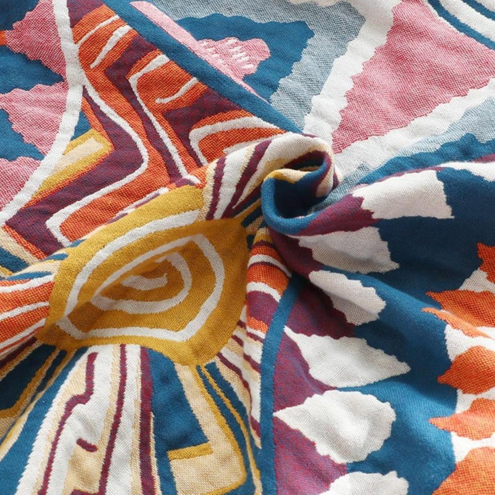 Couverture en Coton Nordic Sunburst