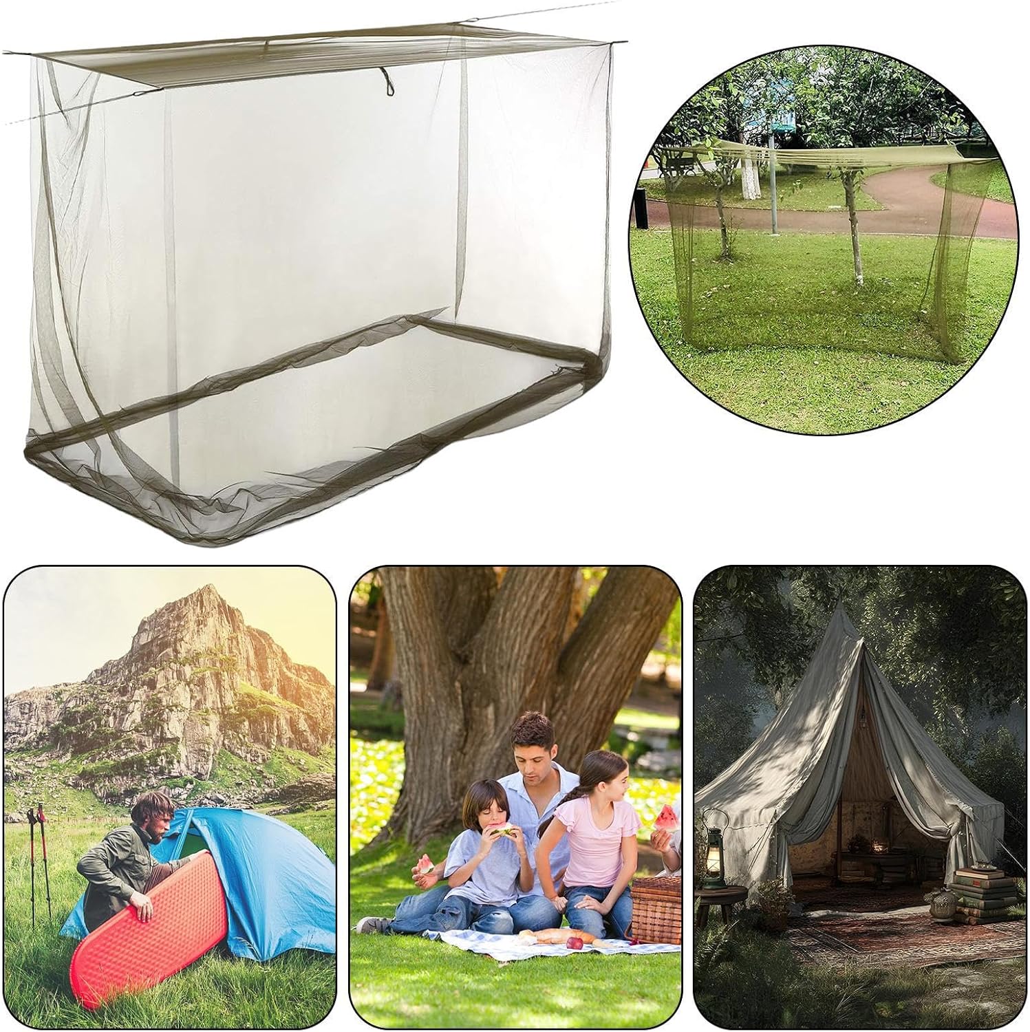 Toit rectangulaire extérieur avec filet anti-insectes – Ventora