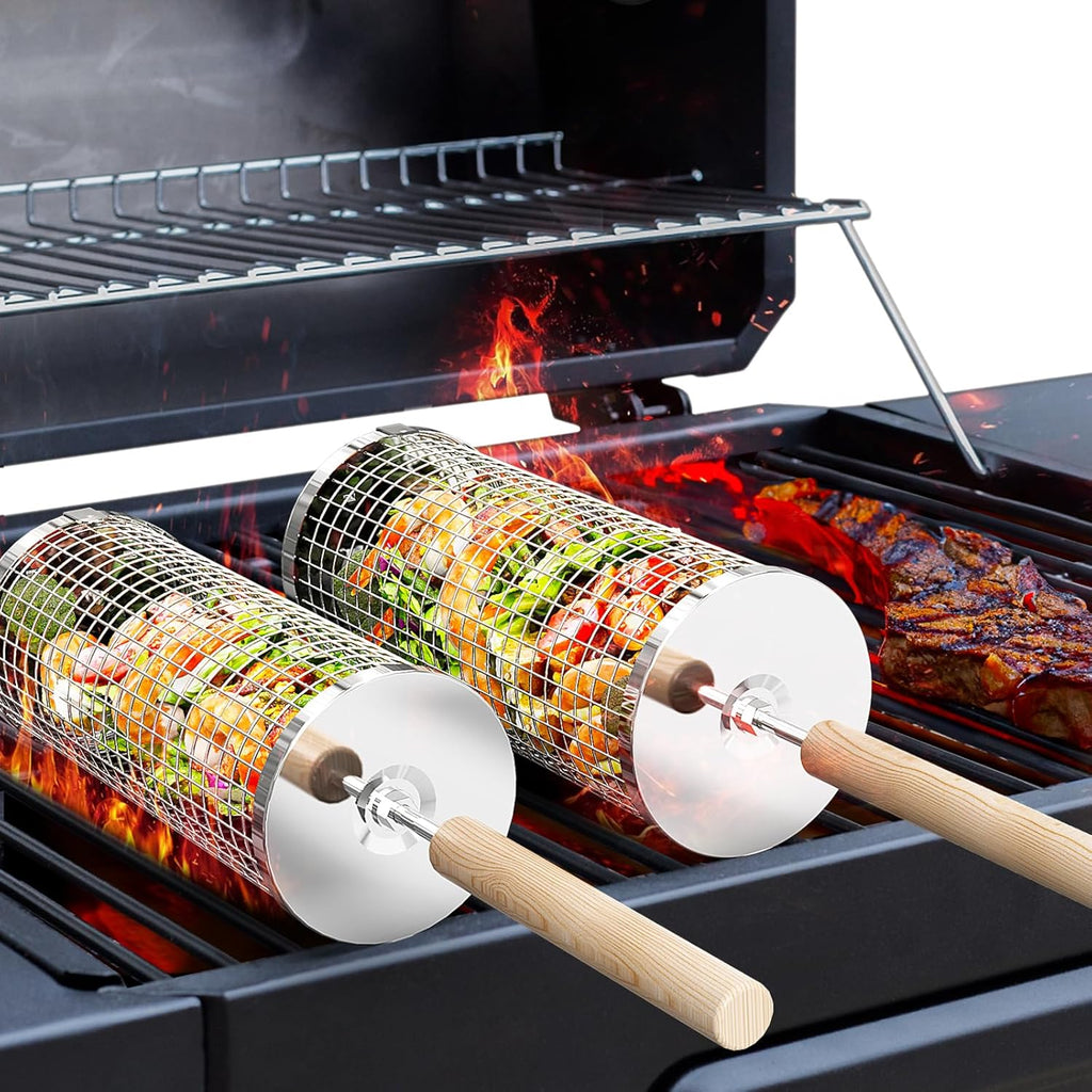 GRILLEXA - Panier de Grill Premium en acier inoxydable pour BBQ en extérieur