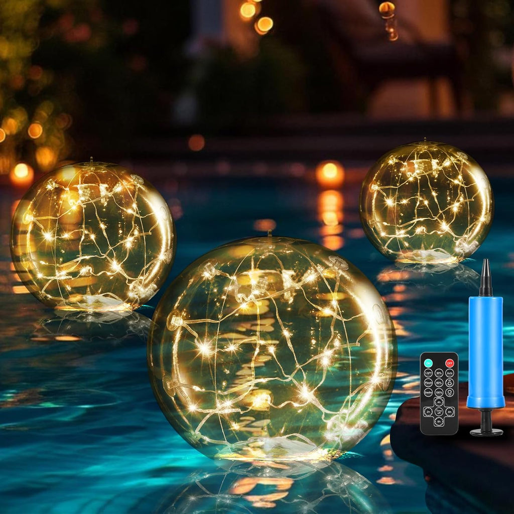 1+1 GRATUIT | PoolAura | Lampes flottantes solaires pour piscine – Étanches & Changeantes de couleur