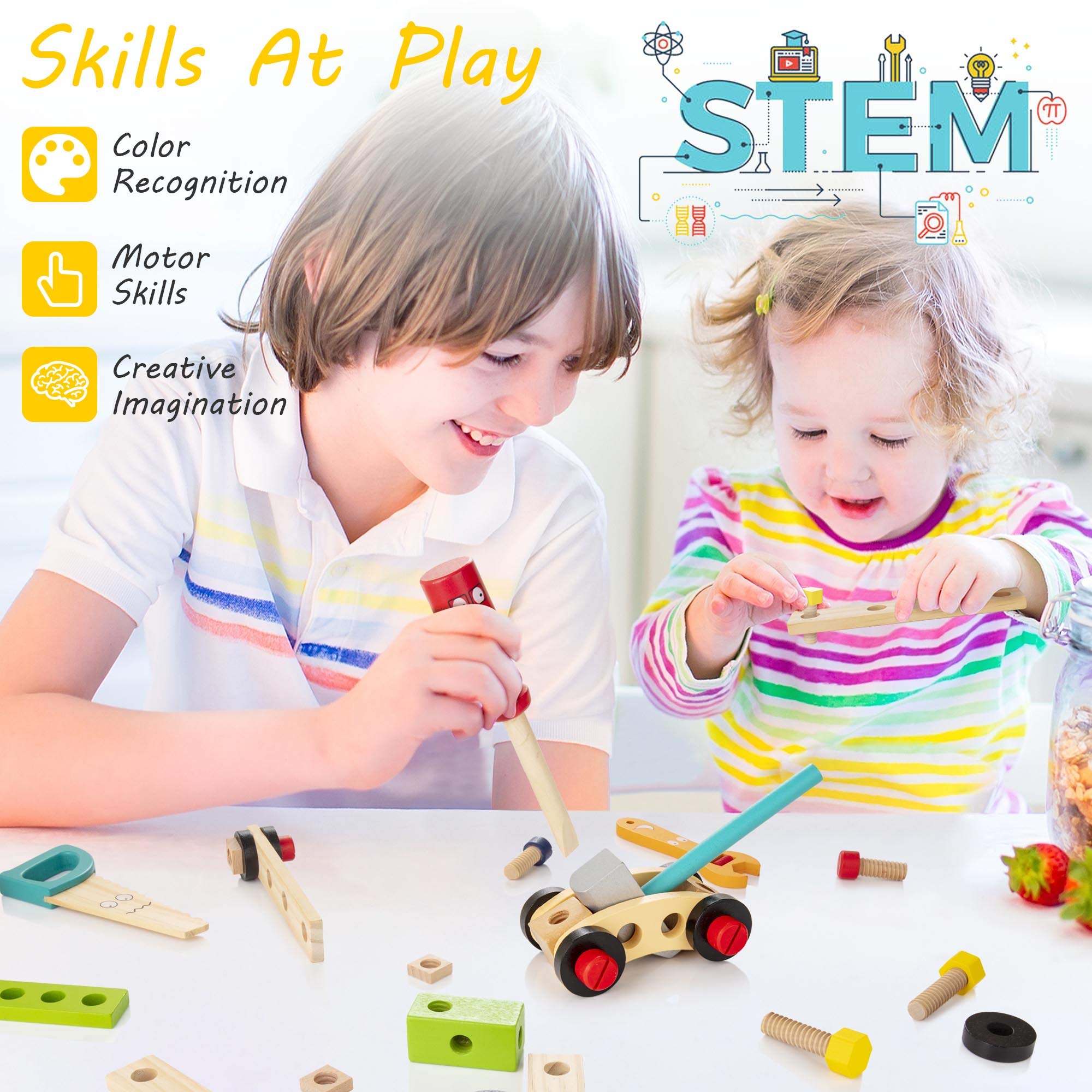 Coffre à Outils en Bois pour Enfants - Créatif et Éducatif