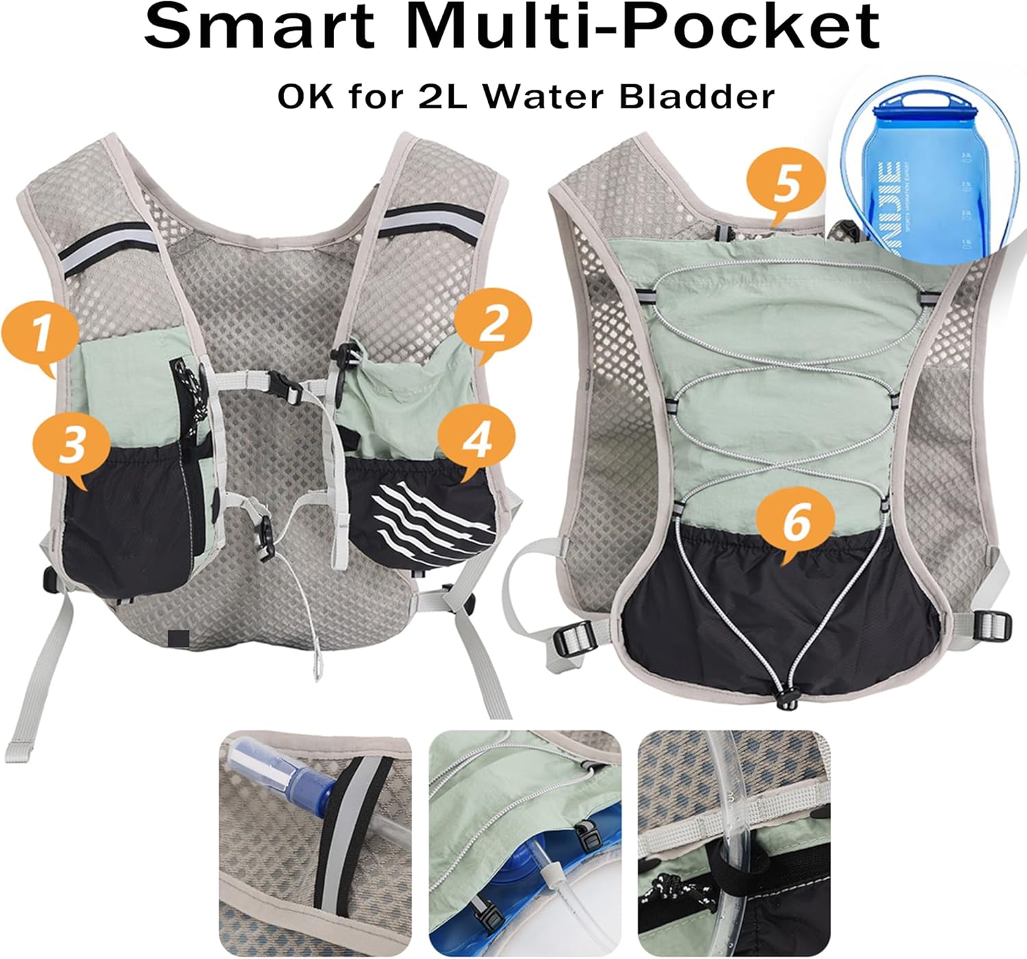 Gilet de Course Ultra-Léger avec Réservoir d'Eau de 2L – Dravien