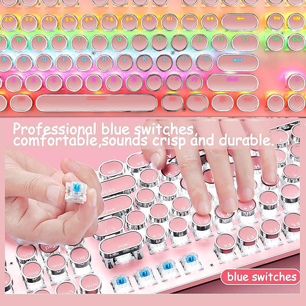 Clavier mécanique de jeu 87 touches avec rétroéclairage RGB et interrupteurs bleus