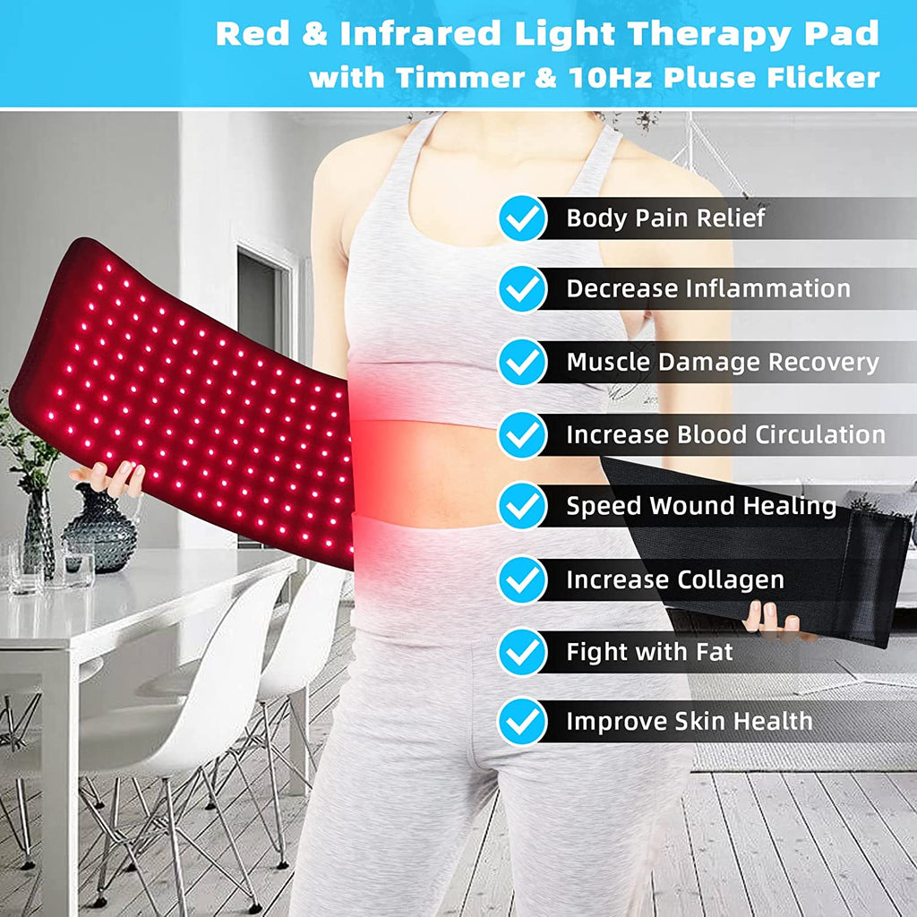 Skanto | Coussin de Thérapie par Lumière Infrarouge – Qualité Médicale Soulagement de la Douleur pour le Dos et les Muscles