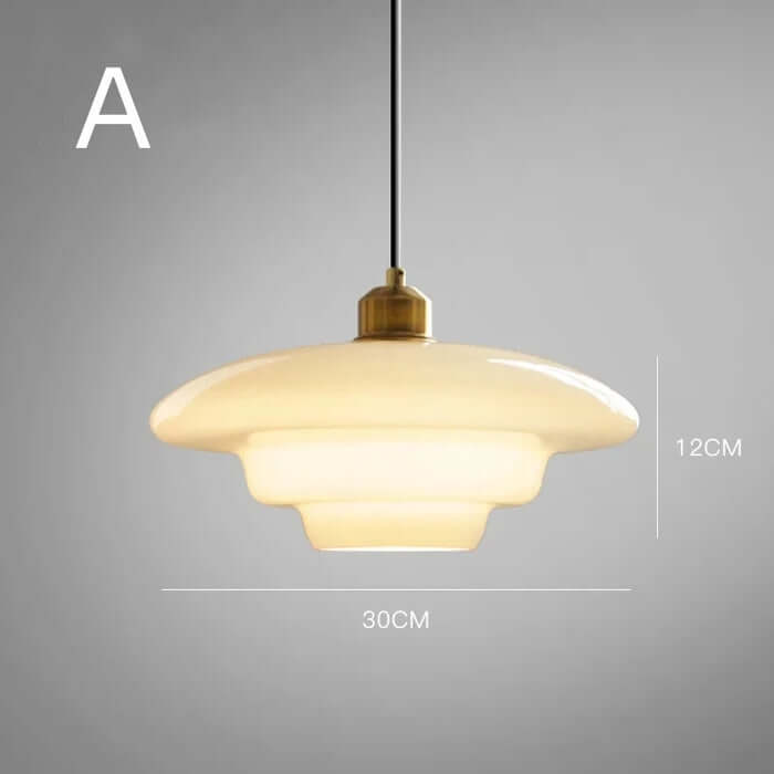 Suspension Moderne en Verre Blanc