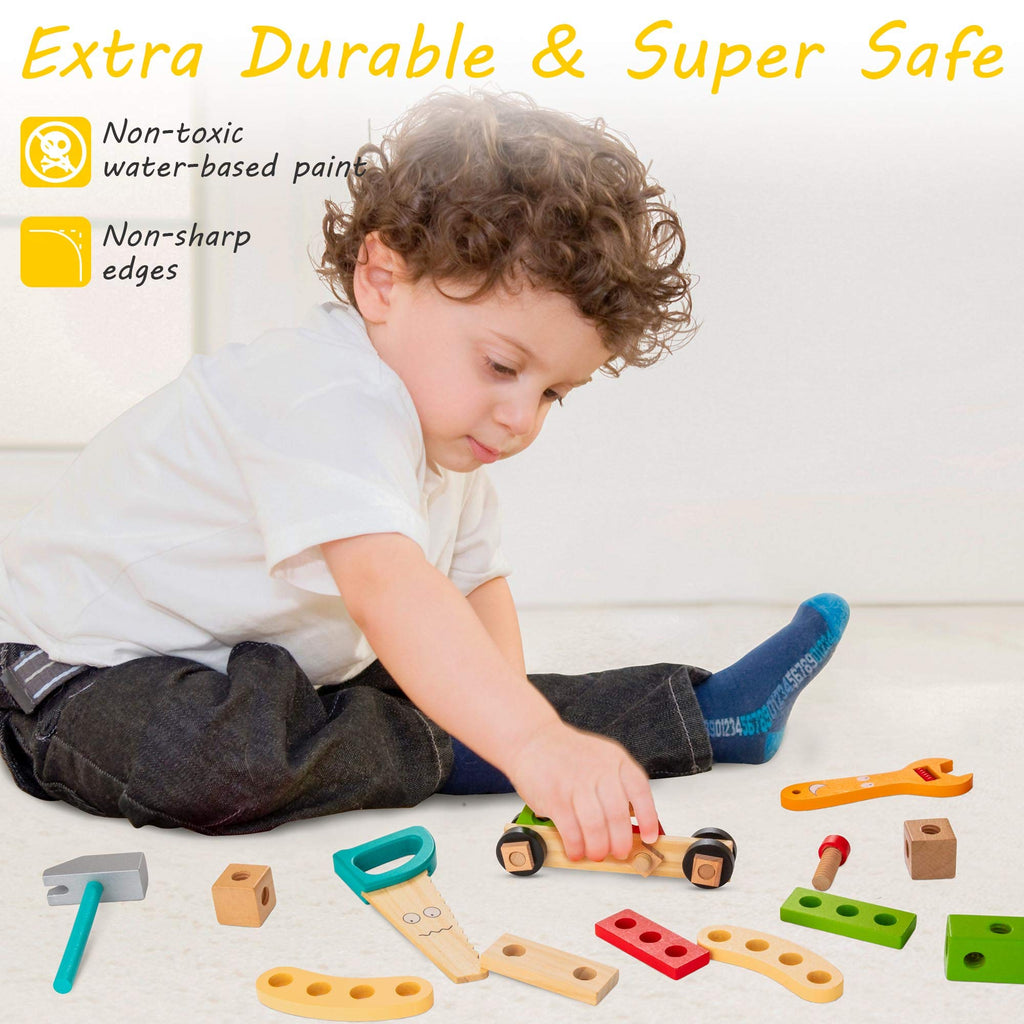 Coffre à Outils en Bois pour Enfants - Créatif et Éducatif