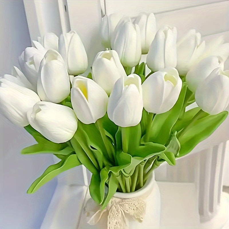 Ensemble de 15 Tulipes Artificielles Réalistes – Parfait pour les Mariages, Fêtes et Décoration Intérieure