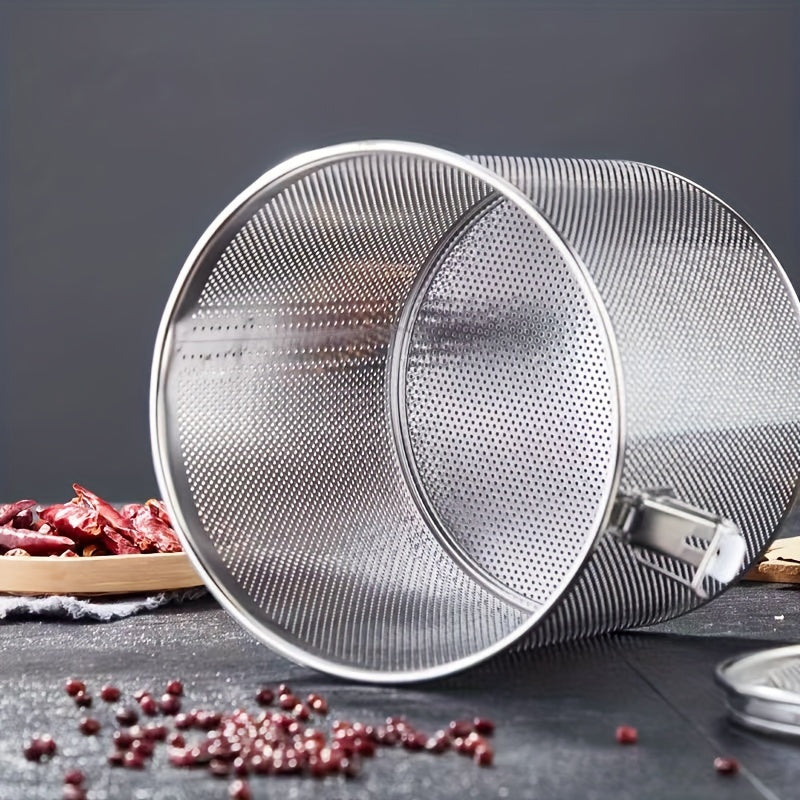 Infuseur à épices en acier inoxydable – Passoire fine réutilisable avec chaîne allongée pour thé en vrac, herbes et épices – Idéal pour cuisiner, infuser et un usage en cuisine