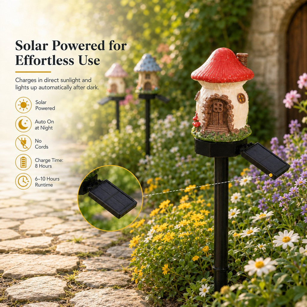 MUSHLUNA – Lampe de jardin champignon solaire pour une décoration extérieure enchanteresse