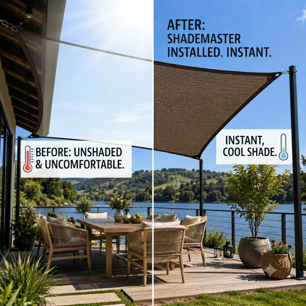 Filet d'ombrage en HDPE pour jardin et terrasse