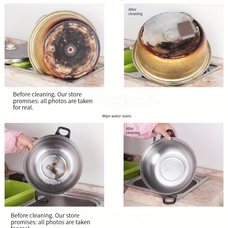 PUREBRITE - Outils de nettoyage en éponge diamant multi-pièces pour le fond des casseroles et les taches tenaces