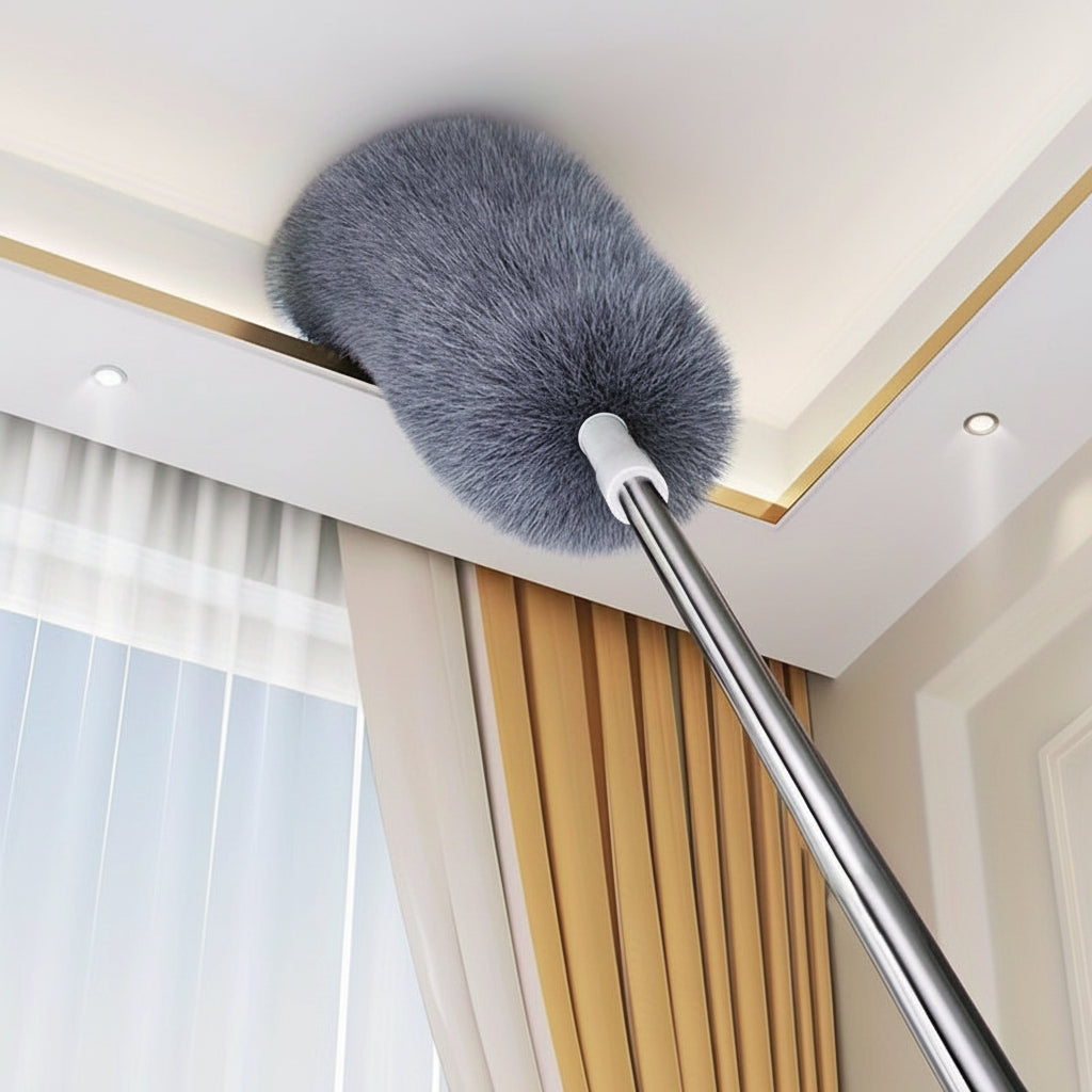 SKYDUSTER - Brosse de Nettoyage Flexible Télescopique pour Plafonds Élevés et Ventilateurs