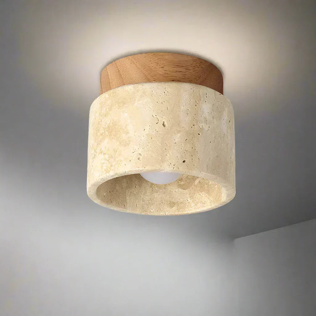 Lampe de plafond japonaise au design crème – éclairage minimaliste