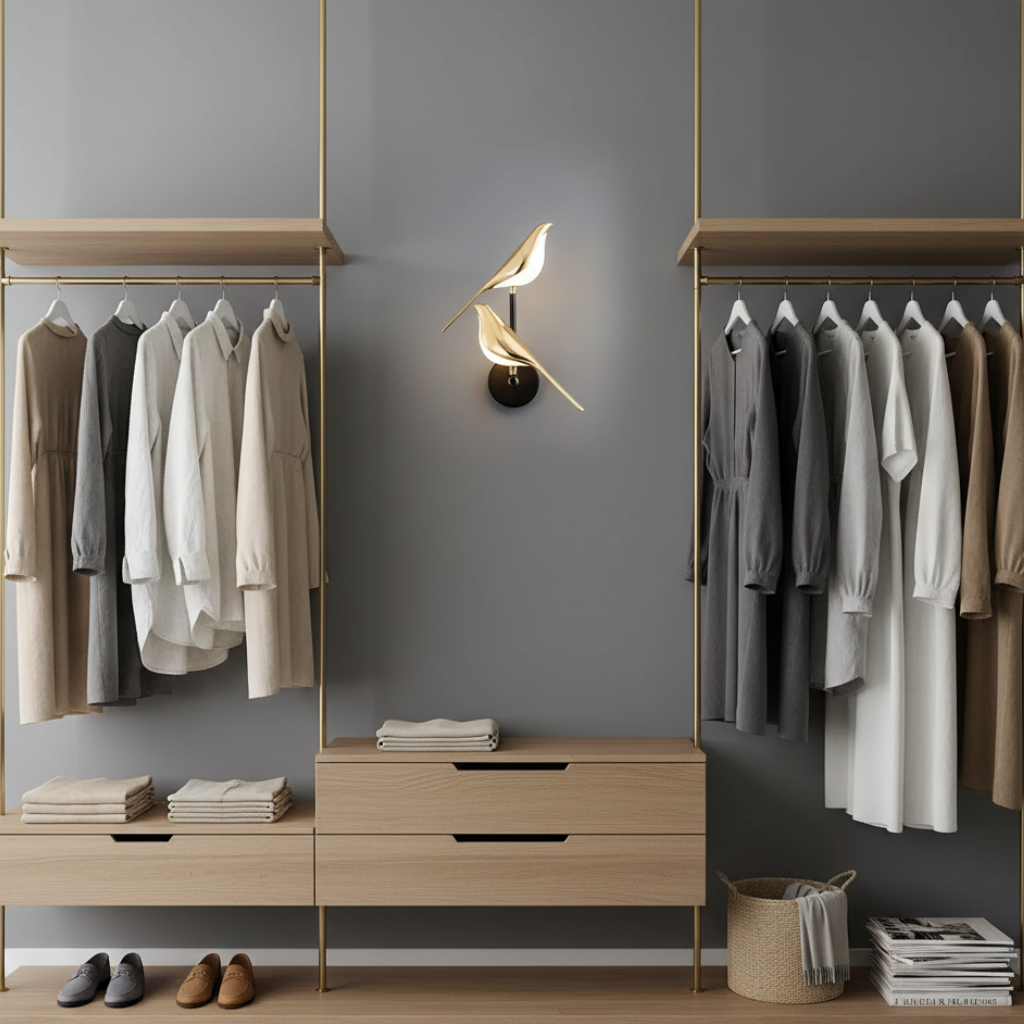 Applique Murale LED Design Oiseau Élégant - Lampe Murale Décorative pour Salon et Chambre