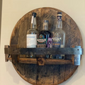 Sandsberg | Étagère Murale en Fût de Whisky | Design Rustique en Bois Massif | Rond