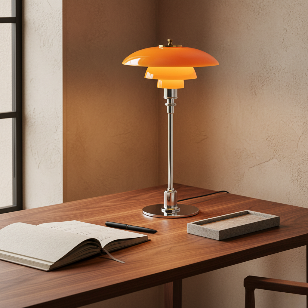 Lampe de Table en Verre de Style Scandinave - Éclairage Minimaliste LED de Chevet et de Bureau