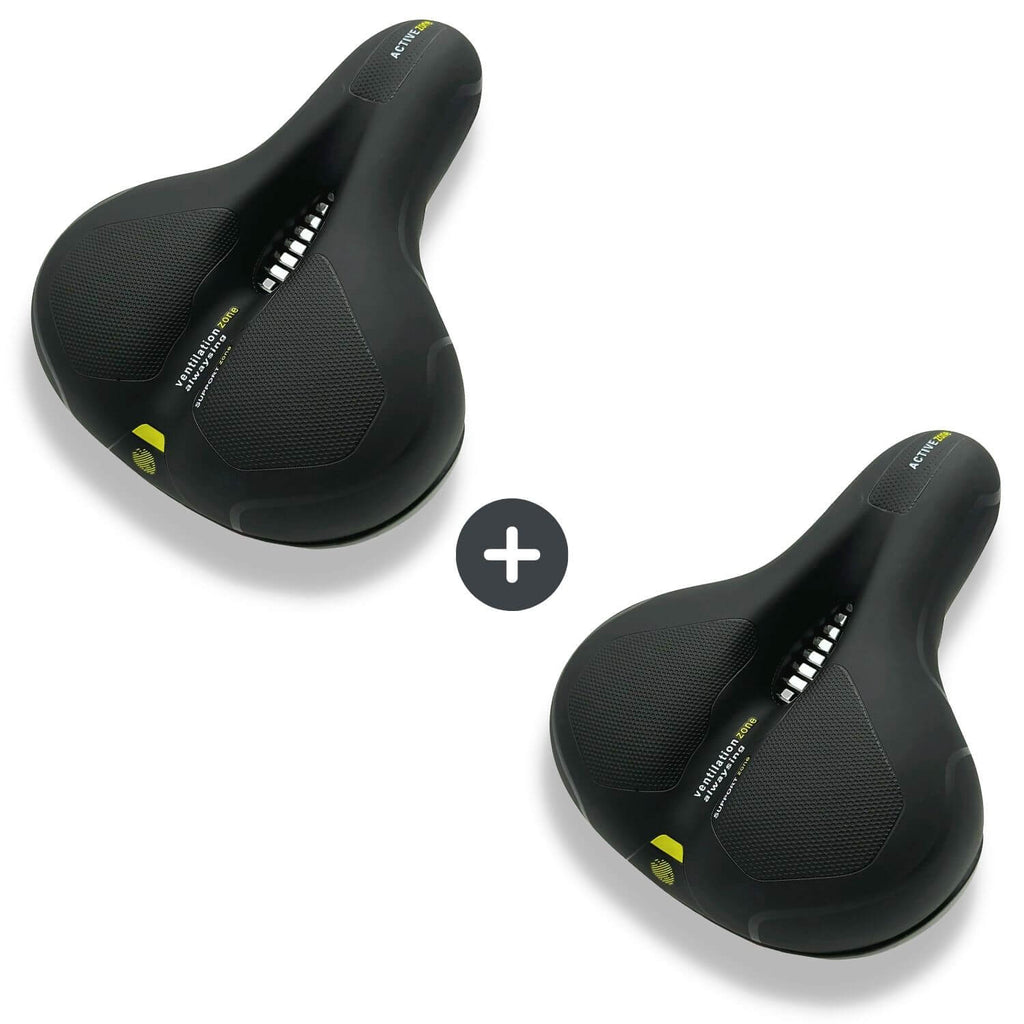 Sandsberg | Selle de vélo CloudComfort Pro | Mousse à mémoire soulageant la pression | Noir