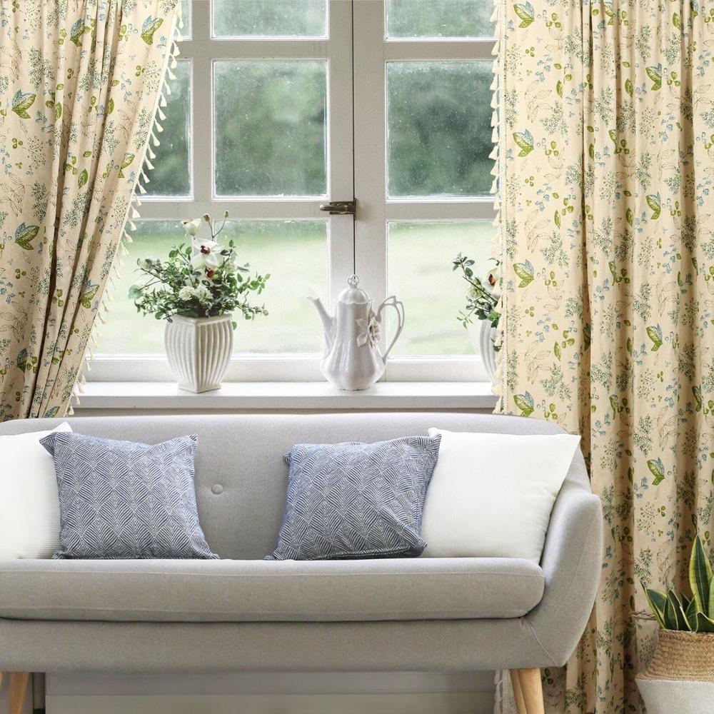 Rideaux en Voile de Fleurs Sauvages