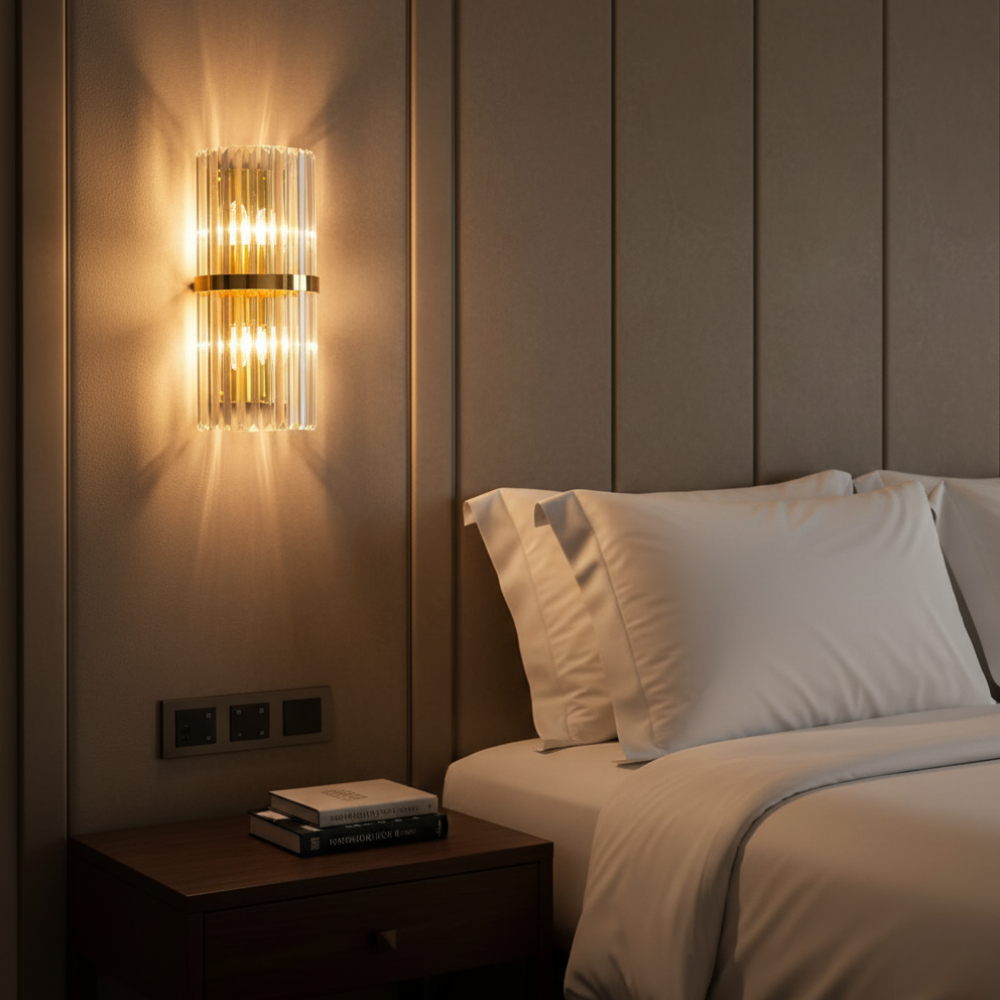 Applique Murale Élégante en Acier Inoxydable pour Salon ou Chambre